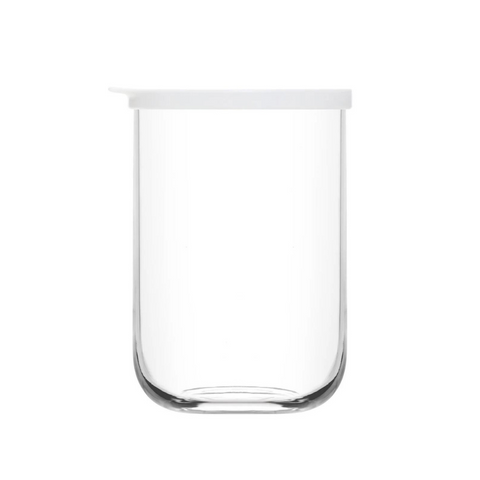 1 Litre glass jar with white lid