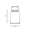 24 Piece 635 ml white glass jar