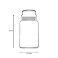 24-piece 890ml white glass jar 