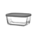 405Ml rectangular jar with grey lid