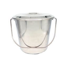 12 Litre stainless steel bucket with lid