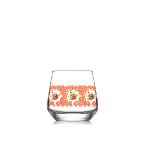 3 Piece 345ml flower pattern whiskey glass