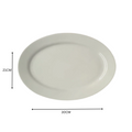 12" White Oval serving Platter