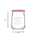 12 Piece 550ml Glass jar with rose gold lid
