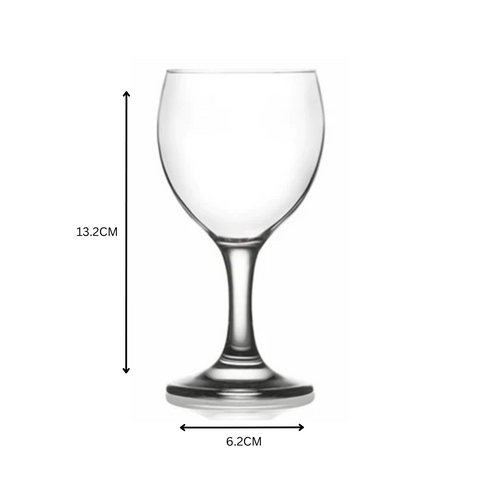 6 Piece 210ml wine glass