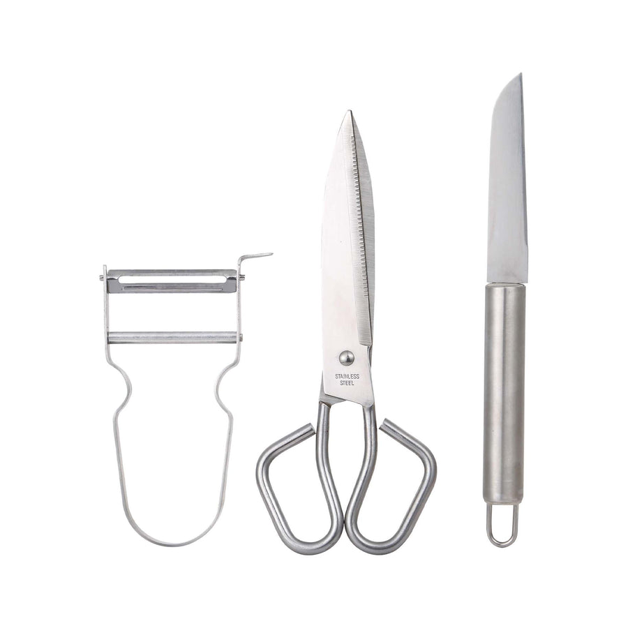 Bergner Osaka Set 5 Knives And Scissors Black