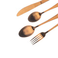24 Piece copper shinny stainless steel cutlery set