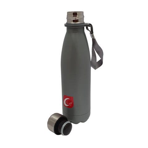 Grey 500ml Water Bottle Stainless Steel With Handle