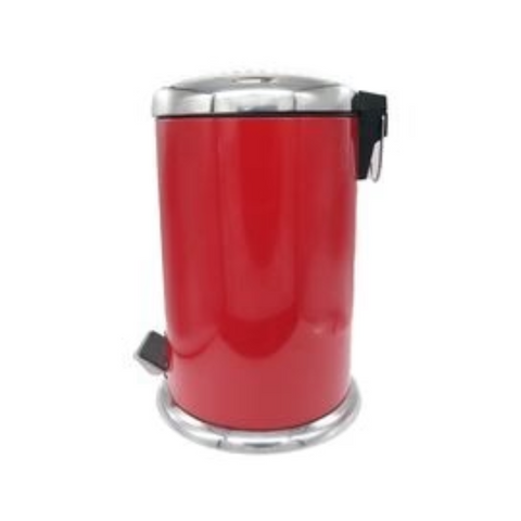 5Ltr Red Dust Bin With Dome Lid