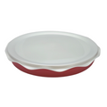 Red pastry tray with lid