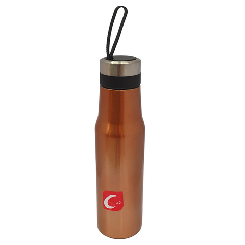 Gold 500ml Water Bottle Stainless Steel With Hook