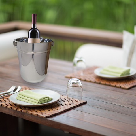 Stainless Steel Large Ice Bucket With Knob 