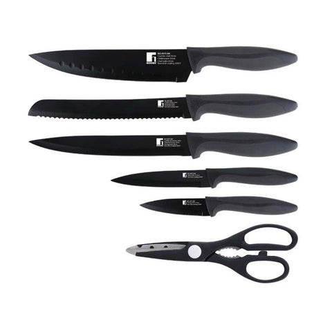5 Piece stainless steel knife and scissor set 