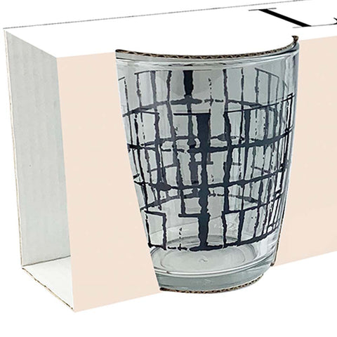 3 Piece square line water glass